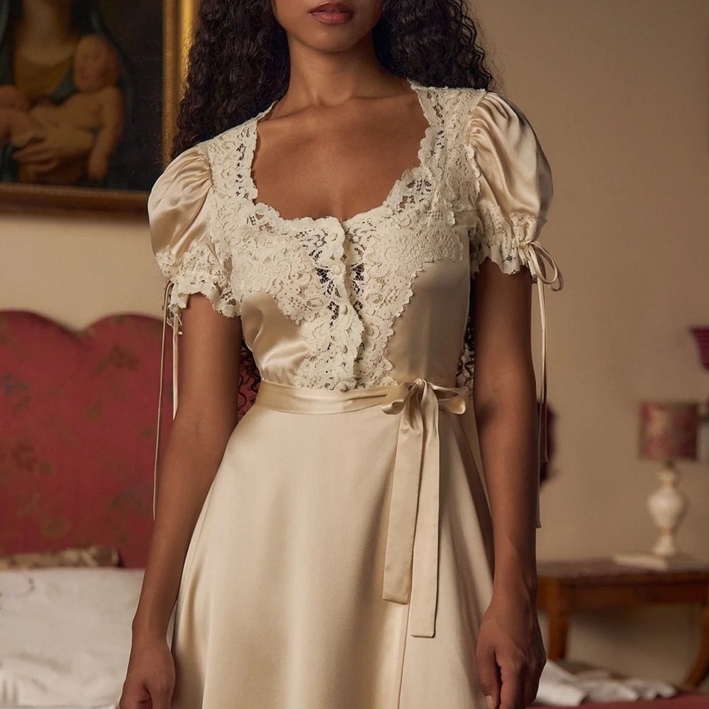 Mirror Palais Cream Maxi Dress